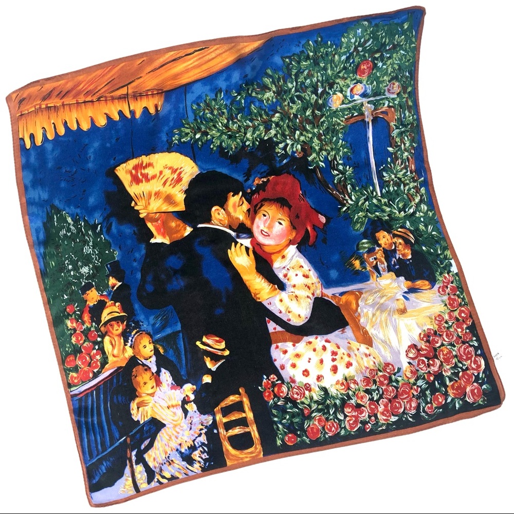Renoir City Dance Country Dance Portfolio Notes print SILK square scarf